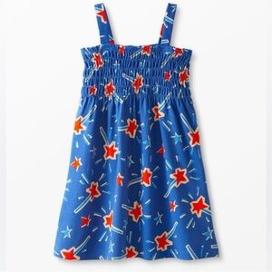 Hanna Andersson sz 6/7 print smoked dress in “sparkle & shine” 4th of July